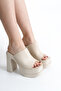 High Platform Wedge Heel Single Strip Skin Summer Women's Slippers Sandals Shoes - 7