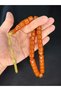 Special gift for lover, amber prayer beads, wheel cut, light brown color, 13mmx11mm h-1776.