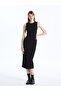 Women's Crew Neck Plain Dress (S4) - 2