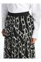 Comfortable Fit Patterned Women's Skirt with Elastic Waist (S4) - 2