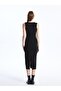 Women's Crew Neck Plain Dress (S4) - 5