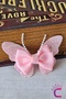 Set of 2 Baby Pink Glittery Pearls and Stones Bow Butterfly Hair Clips 8cm - Children's Butterfly Hair Clips - 3