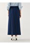 Lcw Grace Navy Blue Elastic Waist Women's Skirt - 4