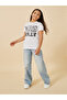 Slogan Print Round Neck T-Shirt - 2