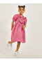 Embroidered Square Neck Lace Puff Sleeve Dress