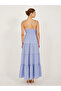 Plain Strappy Tiered Maxi Dress - 5