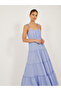 Plain Strappy Tiered Maxi Dress - 3