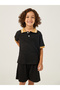 Contrast Collar Polo T-Shirt and Shorts Set - 2
