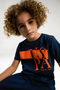 Uspa Licensed 4-14 Years Old 100% Cotton Fabric Digital Printing Bicycle Collar Boys' Bottom-Top Set - 3