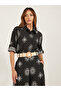 Button Details Belted Shirt and Wide Leg Trousers Set - 2