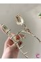 Pink Tulip Floral Design Large Women's Metal Peg Buckle 11.5cm - Elegant Peg Hair Bun Buckle - 4