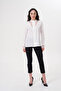 Women's Plus Size Robe Lace Ruffle Detail Crepe Shirt G0068 - 4
