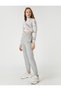 Women's Gray Melange Sweatpants 3SAL40018IK - 2