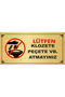 Metal Do Not Throw Napkin on the Toilet Bowl Etc-Warning Sign Metal Sheet 20X10 Cm. With Double Sided Tape on the Back