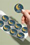 Happy Holidays 24 Pieces Gold Green Decoration, Gift, Packaging Sticker - A5