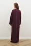 Rochie vișiniu înfășurată - 7