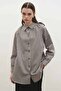 Bella Striped Anthracite Trench Shirt - 3