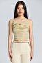 2612 Gathered Shiny Blouse