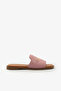 Women's Genuine Leather Buckle Daily Slippers