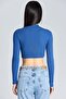 1845 Turtleneck Indigo Blouse - 3