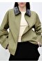 Cotton Jacket with Contrast Collar - 7