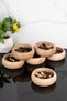 Set of 6 Natural Wood Light Color Wooden Snack Bowls - 5