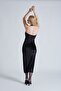 Black Strapless Slit Velvet Long Dress-Chic Evening Gown - 6