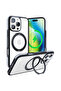 360° Rotatable MagSafe Case for iPhone 16 Pro Max, Military-Grade, Stand, Ring Holder, Black