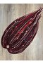 35 Prong Rasta Mix African Braided Buckle - Red & Dark Red