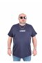 Men's Big Size Crew Neck T-Shirt Urban 25142 Navy Blue