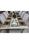 1 Runner(99X32)/12 A.Serving Utensils(33X33)/12 B.Placemats/12 Spoon Holders/37 Pieces/12 People/Velvet/Black-Gold - 3