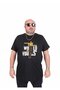 Men's Plus Size Crew Neck T-Shirt the World 25170 Black