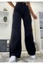 Julia Milano (Love) Alaska 90's Jet Black Extra High Waist Lycra Palazzo Loose (New Jean)