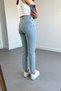 Julia Milano Clara Mary Sahara Blue Snow Wash Mom Jeans Boyfrend Lycra Stretchy (New) - 4