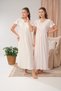 Women's Pink Lace Special Design 100% Cotton Maternity Nightgown - 2