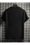 qubo Unisex Oversized Printed Cotton Crew Neck Short Sleeve BLACK T-shirt - 2