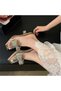 Women's Princess Silver Transparent Nude Tan 8cm Transparent Heeled Bow Stone Evening Dress Sandals Shoes Slippers - 6