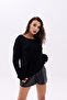 4216 Knitwear Flat Sheath Sweater-Black - 5