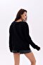 4216 Knitwear Flat Sheath Sweater-Black - 4