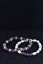 Love, Peace & Protection: Pearl, Amethyst, Hematite & Pink Quartz Bracelet - 2