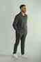 Gray Pique Half Zipper Sweatshirt - 4