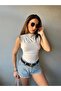 Shirred Sandy Stretchy Fabric Tank Top - 5