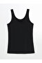 Black U-Neck Women's Tank Top (S5) - 5