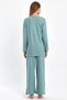 Women's Water Green Comfortable Oversize Fit Interlock Thick Winter Fabric Casual Home Wear Pajamas Set - 5