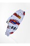 Boys' 100% Cotton Gray Racing Car Lightning Pattern Long Sleeve Seasonal Pajama Set - 4