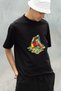 Colorful Cube Printed Men's Cycling Collar Cotton Oversize Short Sleeve T-Shirt - 3