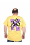 Men's Large Size Crew Neck T-Shirt Black 26135 White - 2