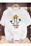 Unisex Paint Drawing Girl Printed Oversize 100% Cotton T-Shirt