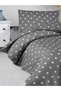 Uykulife Single Gray Star Duvet Cover Set (Without Sheet) - 3