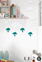 Metal Cloud-Shaped 4 Pcs Hangers for Green Children's Rooms - Durable Design Wall Mounted Hanger